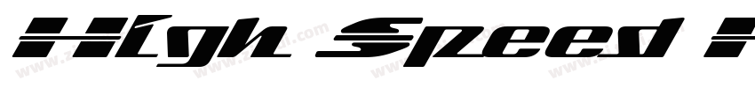 High Speed Regular字体转换